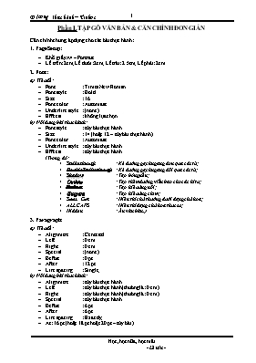 Đề cương thực hành môn Tin học lớp 6